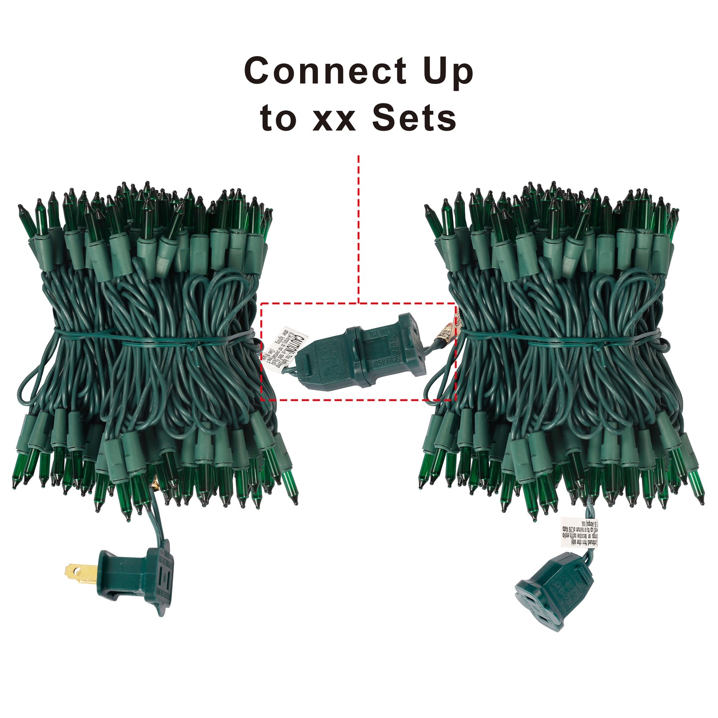 2 Set of 150 Count Green String Light