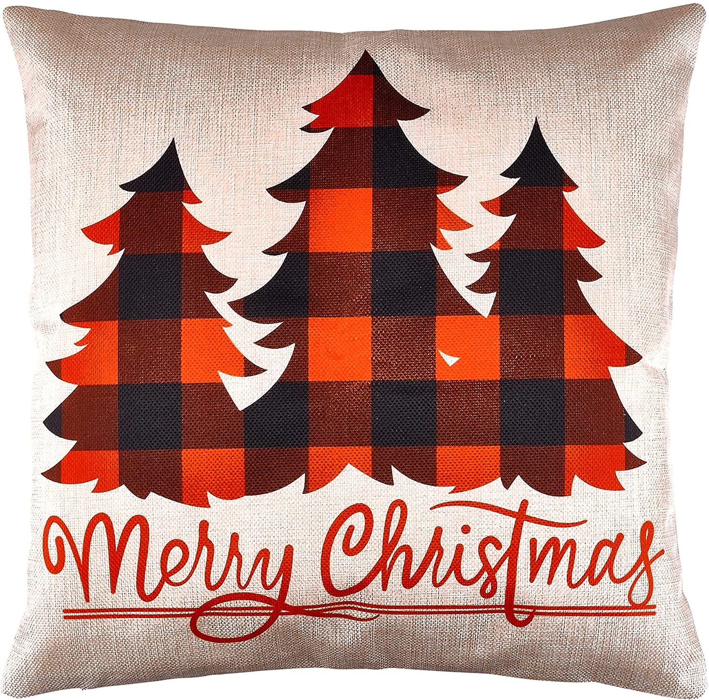 Christmas Buffalo Pillow Covers, 6Pcs