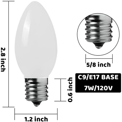 C9 Incandescent Bulb Replacement Multicolor Bulbs 25 Packs