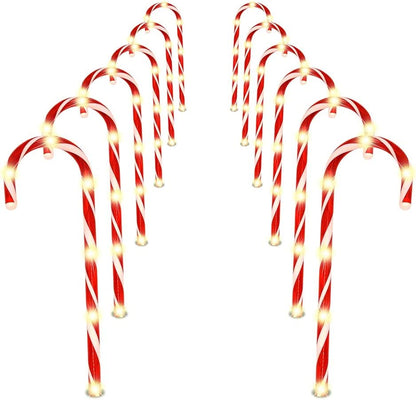 Christmas Candy Cane Pathway Markers