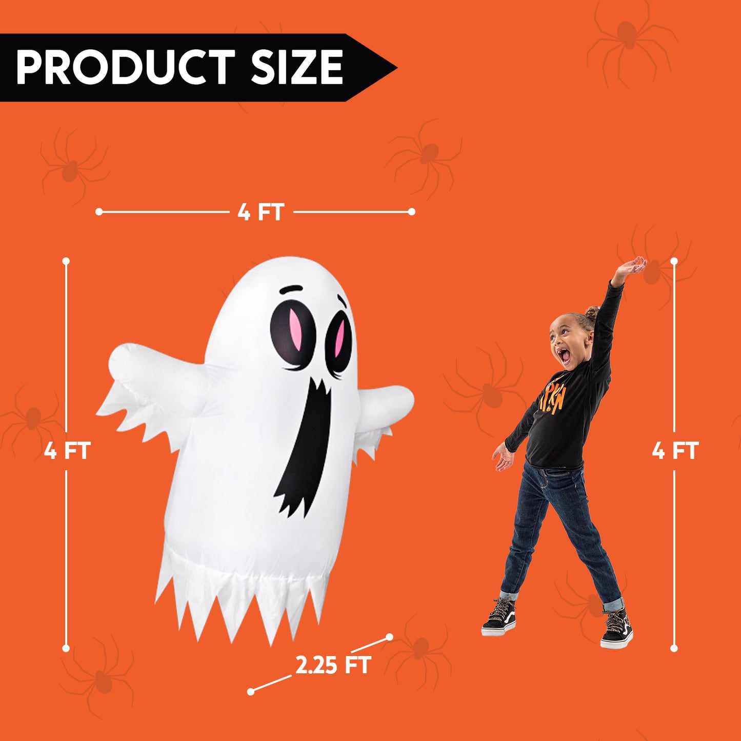 4ft Halloween Inflatable Thrilling Floating Ghost