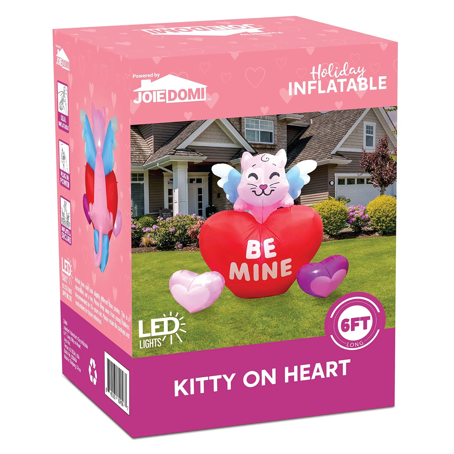 Tall Kitty on Hearts Valentine Inflatable (5ft)