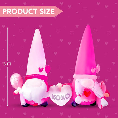 6FT Tall Inflatable Valentines Day Couple LED Lighted Decoration
