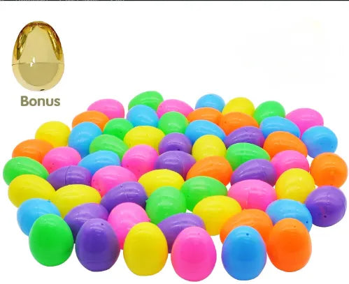 60Pcs Colorful Easter Egg Shells 2.3in