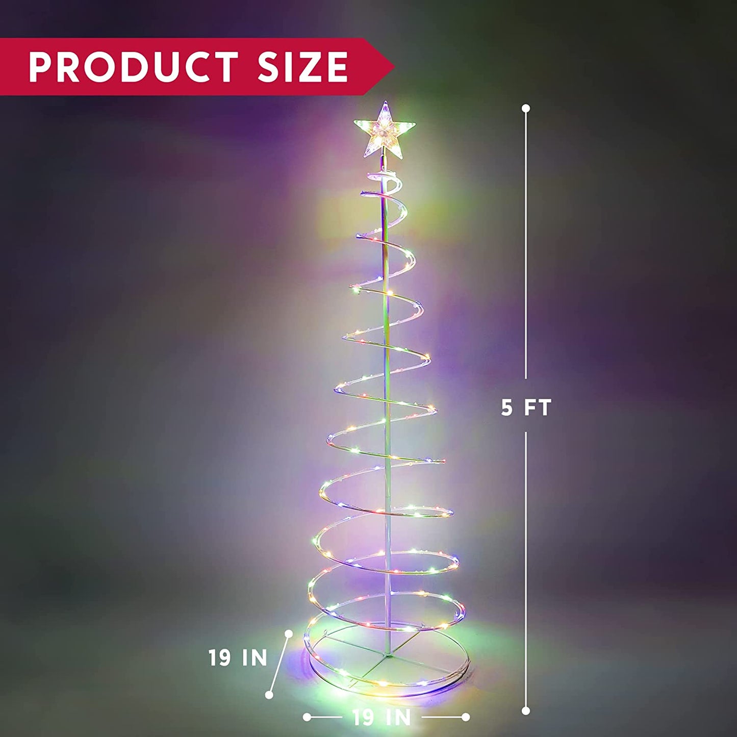 5ft Lighted Spiral Christmas Tree