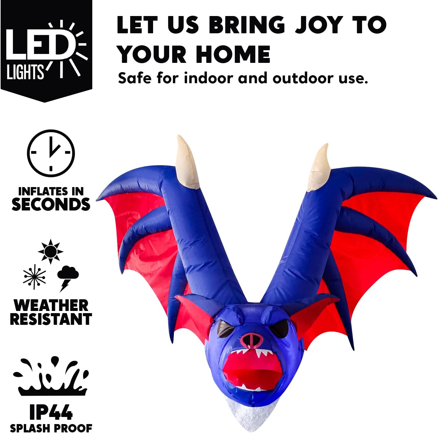 4ft Halloween Inflatable Hanging Giant Bat
