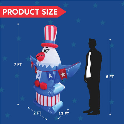6ft Patriotic Inflatable American Eagle Flag