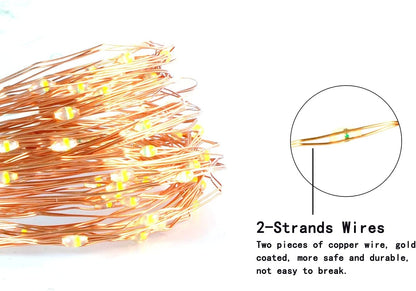 300 LED Fairy Lights, 99FT Battery Operated
