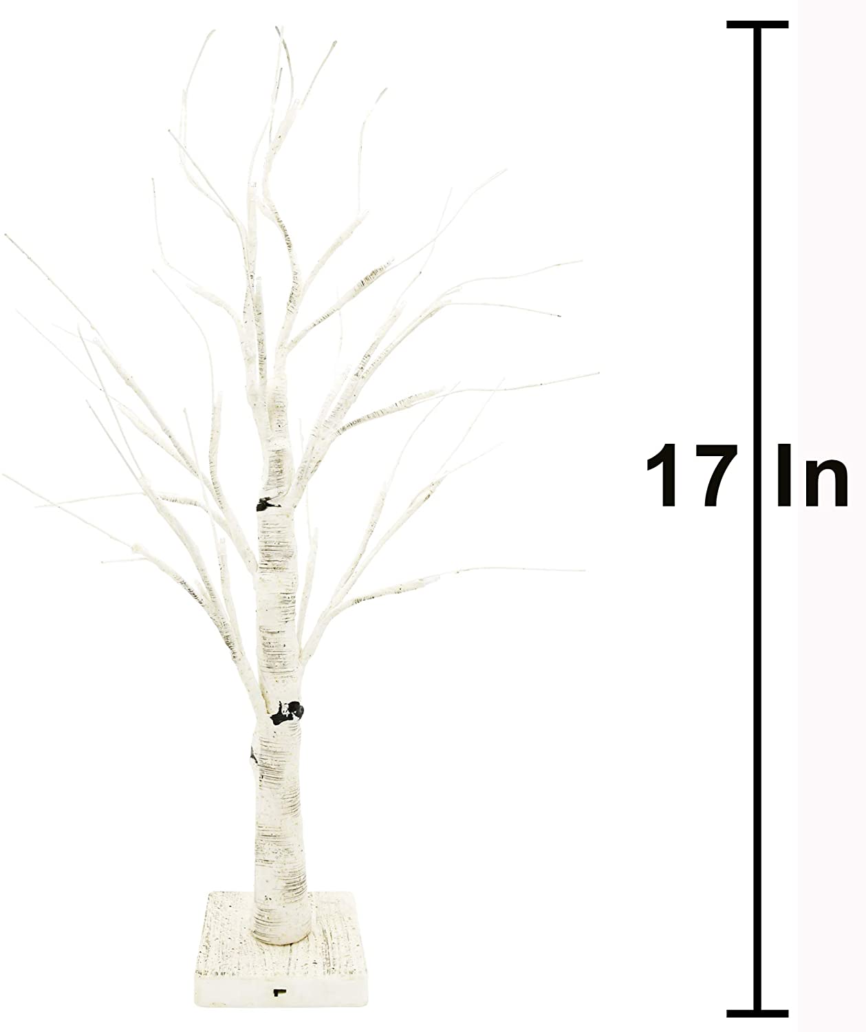 24in LED Birch Tree with 24 Warm White Lights
