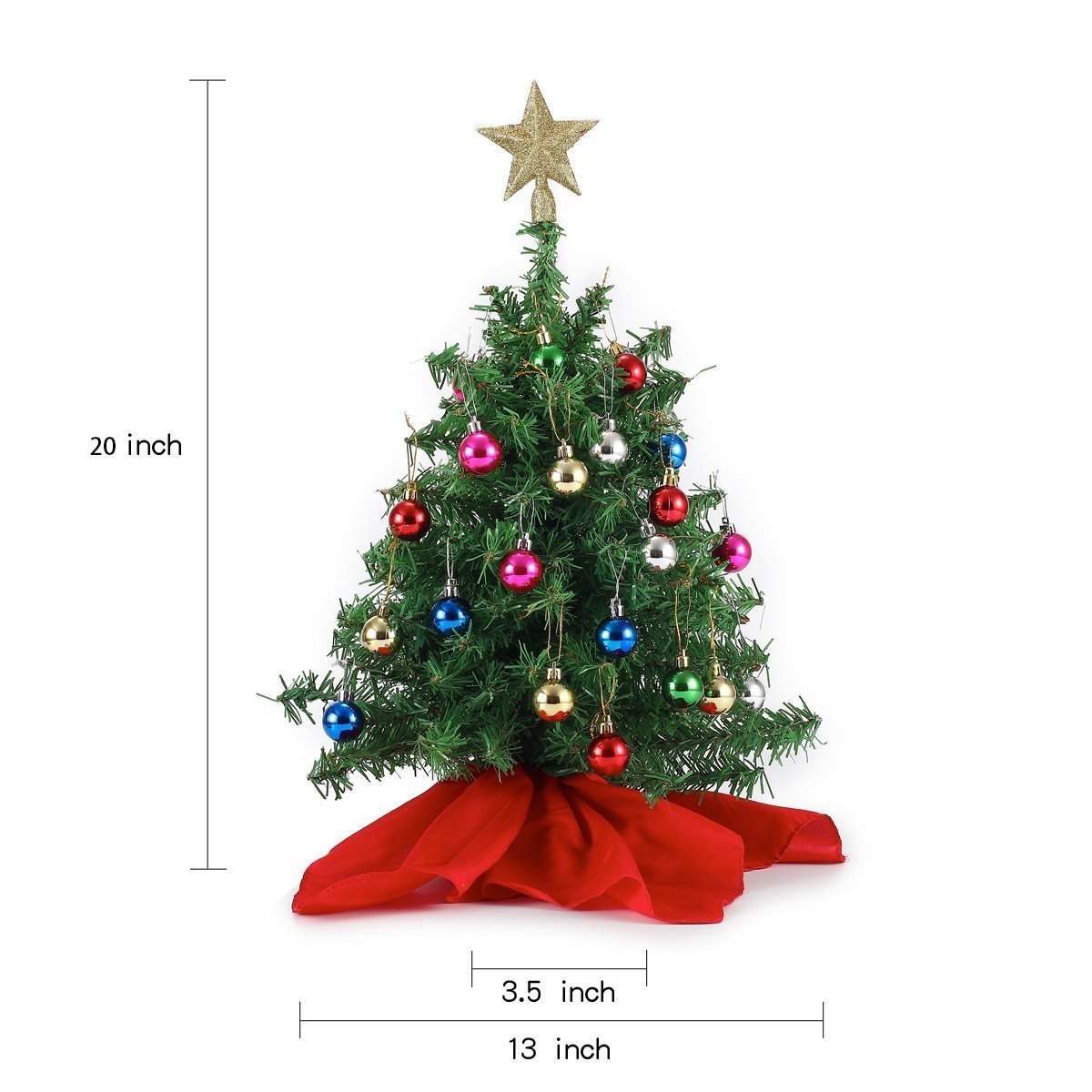 Upgraded Gnome Christmas Tree 20In Tabletop Mini Christmas Tree Prelit —  CHIMIYA
