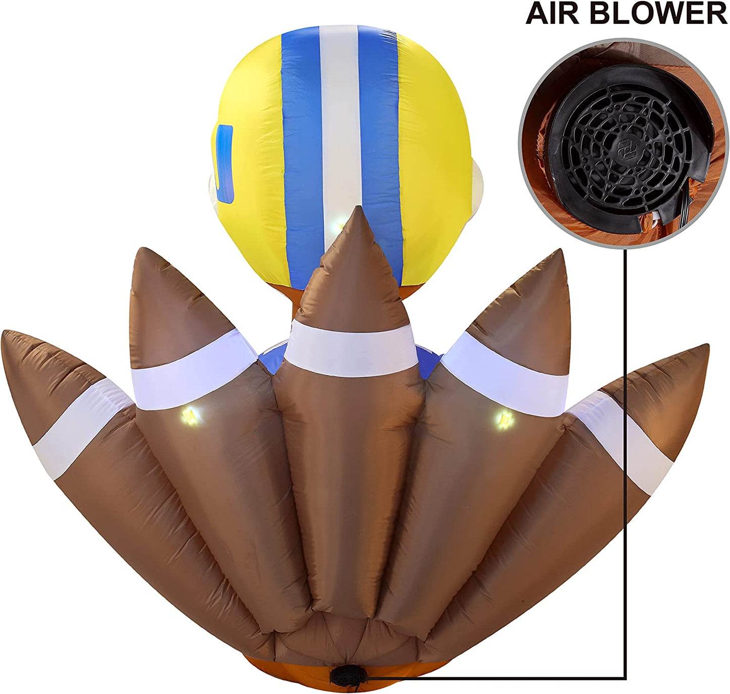 Inflatable Turkey Football Player, 6ft