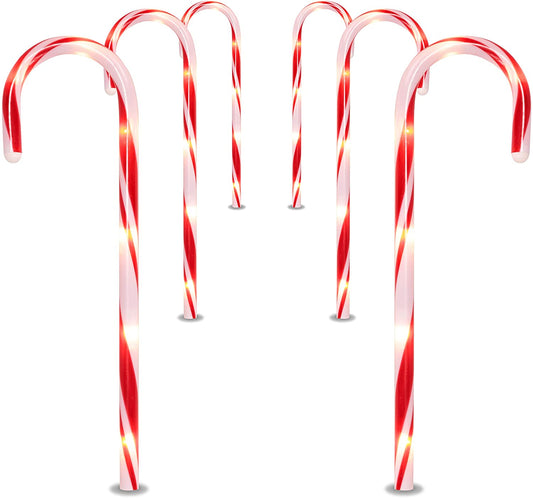 Christmas Candy Cane Pathway Markers 6 Pack