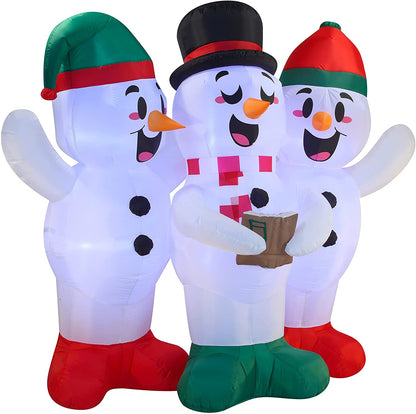 6 FT Tall Inflatable Three Snowmen Caroling