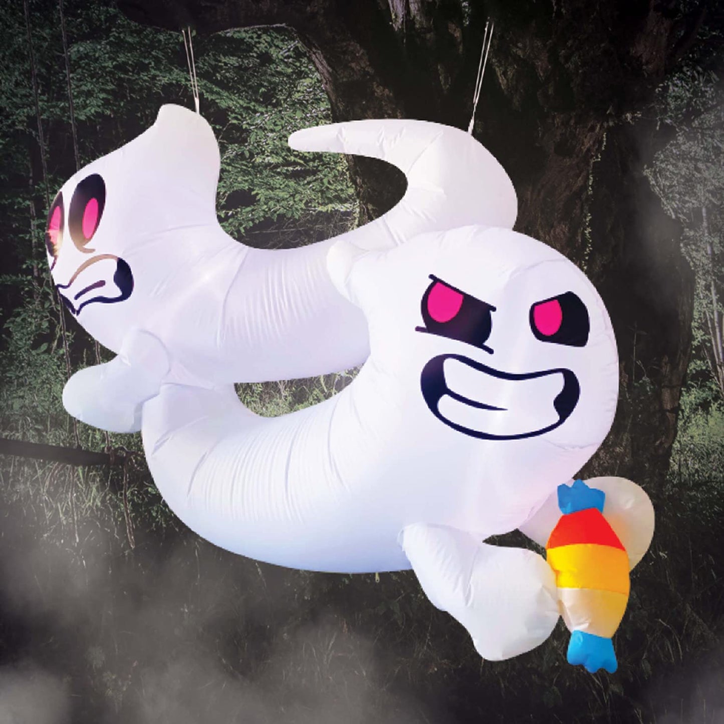 5ft 2 Halloween Ghost Fighting For Candy