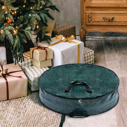 36 Inch 2 Packs Christmas Wreath Storage Bag (Green)