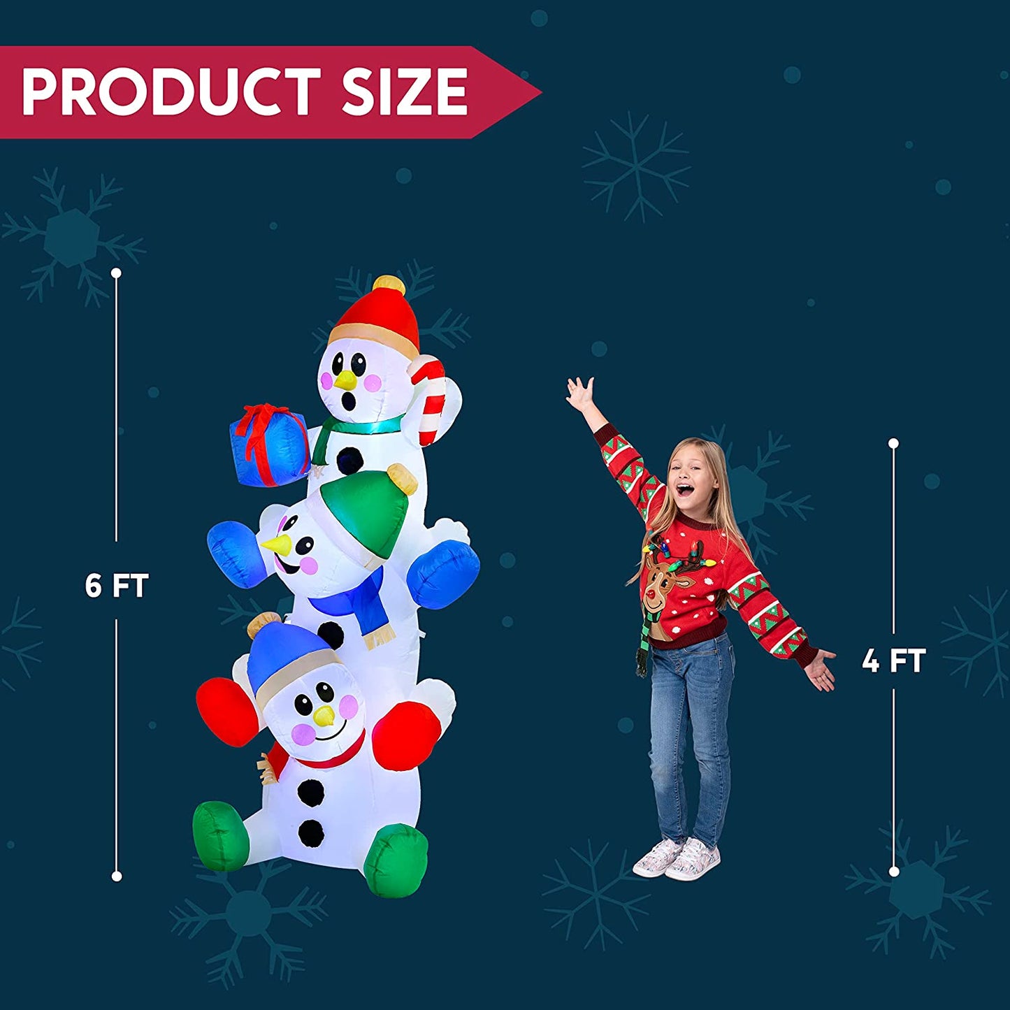 Large Snowman Inflatable (6 ft)