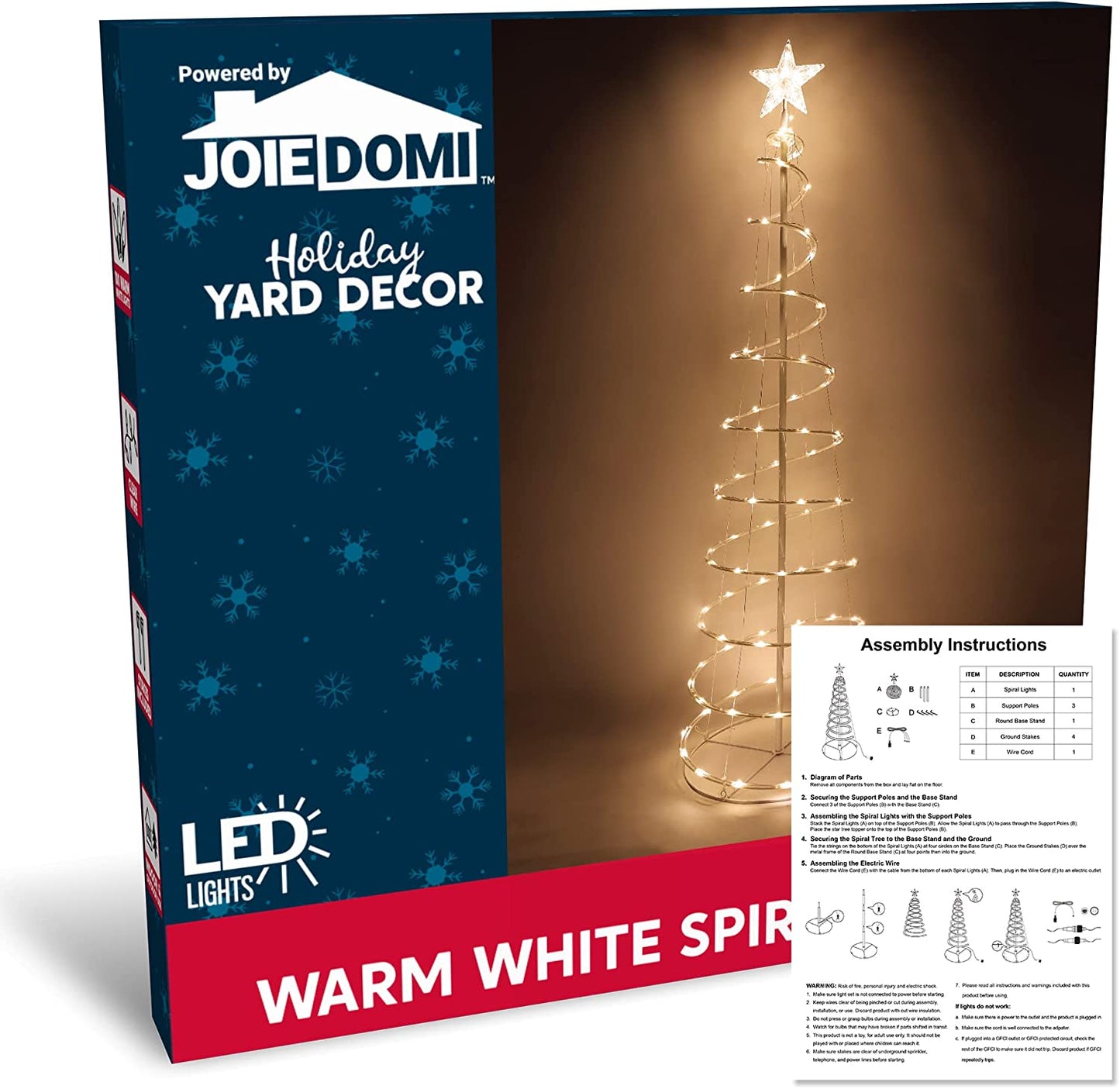 5ft LED Yard Light - Spiral Tree (Warm White)