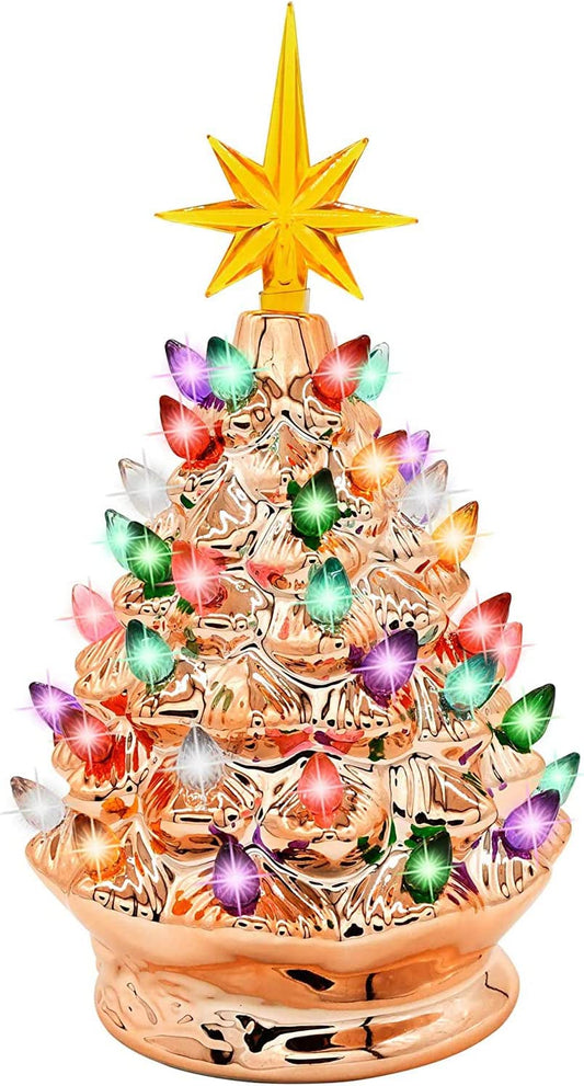 9in Gold Ceramic Christmas Tree