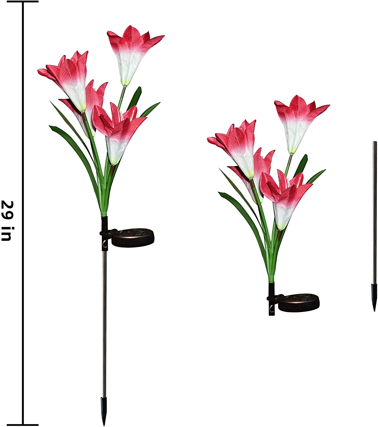 JOIEDOMI | 4 PACK LILY FLOWER LED SOLAR STAKE LIGHTS – Joiedomi