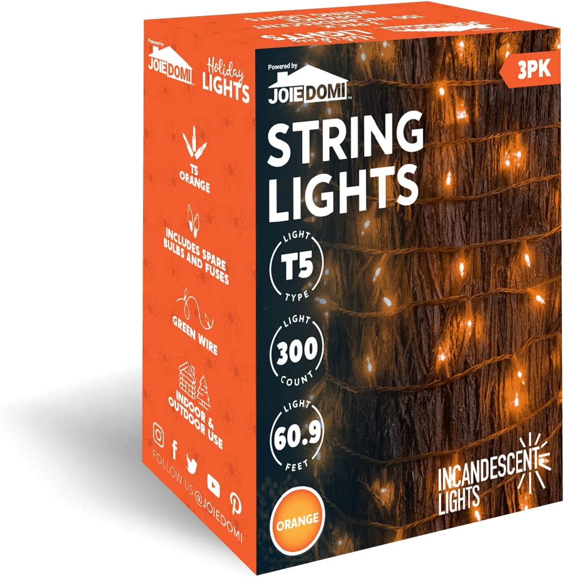 100 Count Blue Green Wire String Lights - 3 Set