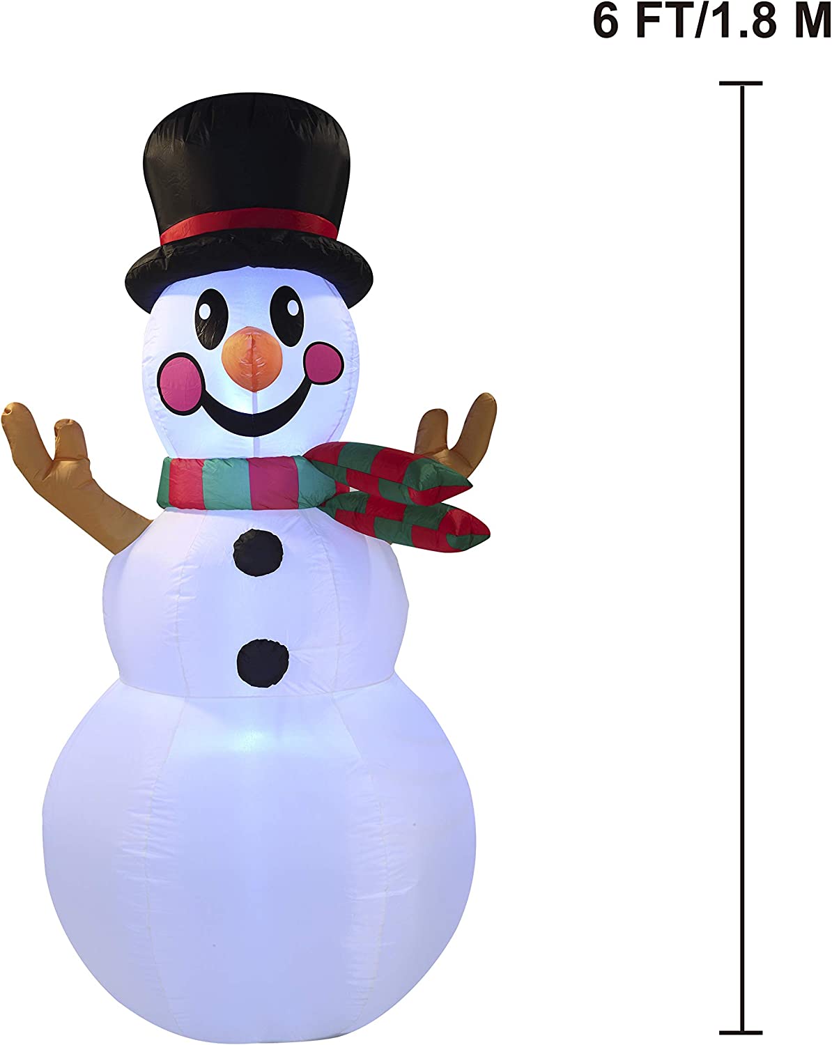 JOIEDOMI | LARGE SNOWMAN INFLATABLE V2 (6 FT)