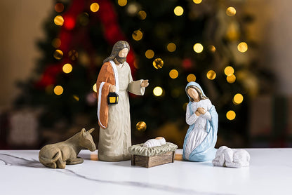 Christmas Family Nativity Resin Decoration