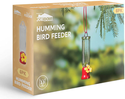 Mini Hummingbird Feeders with Hanging Wires, 6 Pcs