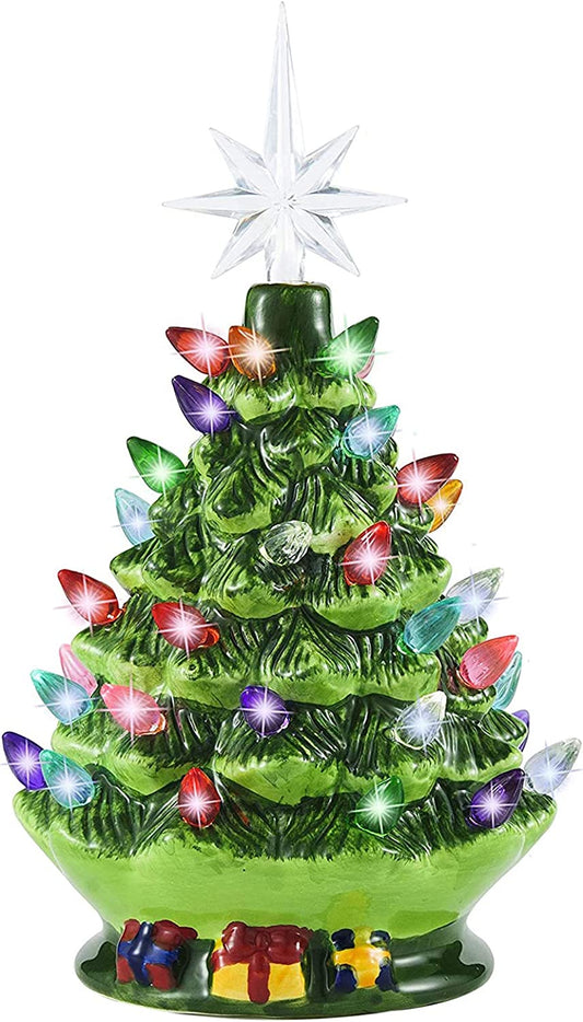 9.5in Prelit Tabletop Christmas Tree