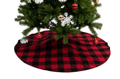 48in Buffalo Red Large Plaid Christmas Tree Skirt