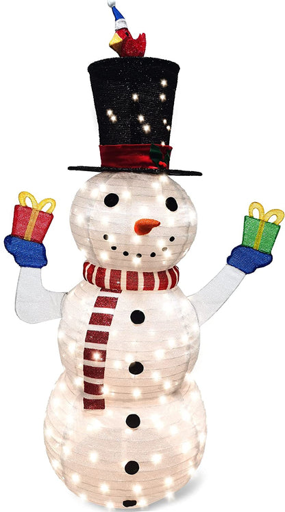 5 FT Collapsible Snowman LED Yard Light