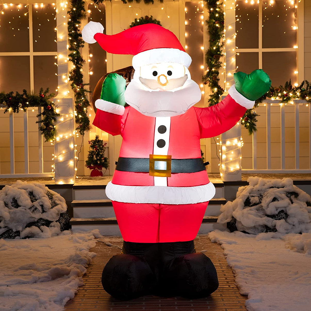 Large Waving Santa Inflatable (6 ft) – Joiedomi