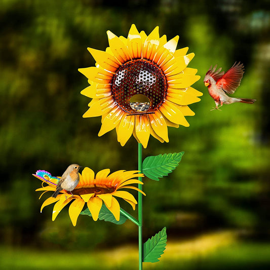 Sunflower Yard Ornament Bird Feeder