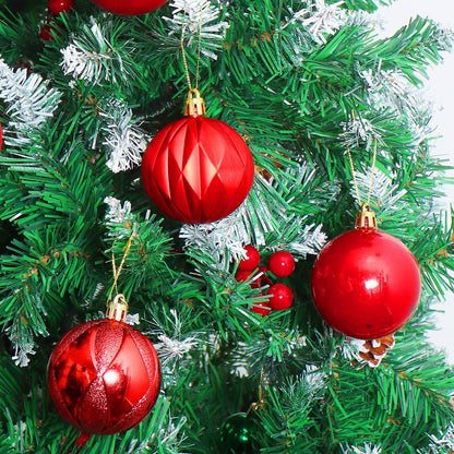2.36" Red Christmas Ball Ornaments 24Pcs