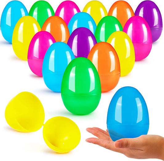 36Pcs Colorful Bright Plastic Easter Egg Shells 3.15in