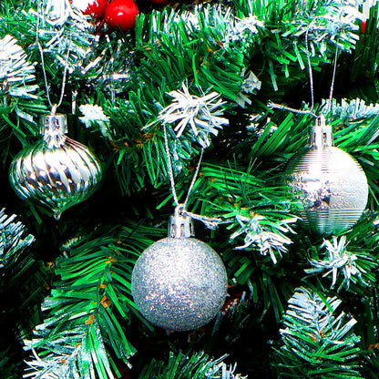 6” Silver Glittered Net Ball Ornament