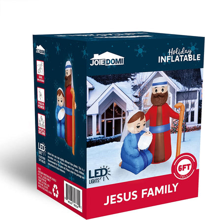 6ft Tall Jesus Family Christmas Inflatable