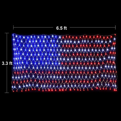 420 LED American Flag Net Lights
