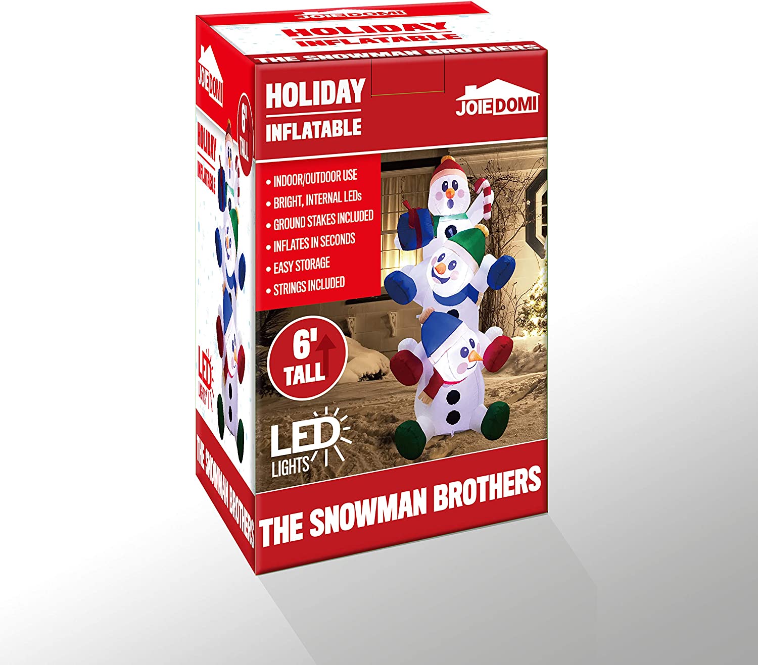 JOIEDOMI | LARGE SNOWMAN INFLATABLE (6 FT)