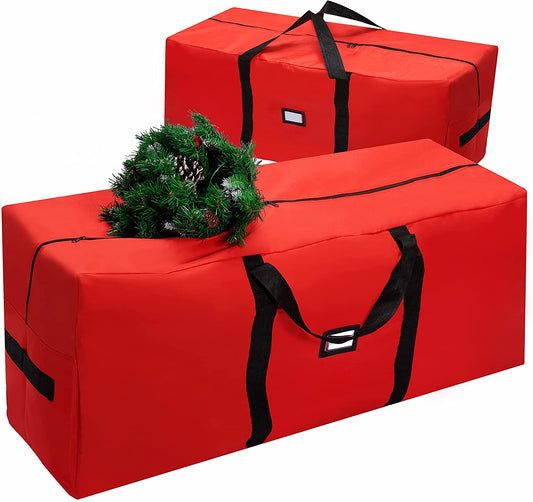 2 Pack 48" Red Christmas Tree Storage Bag