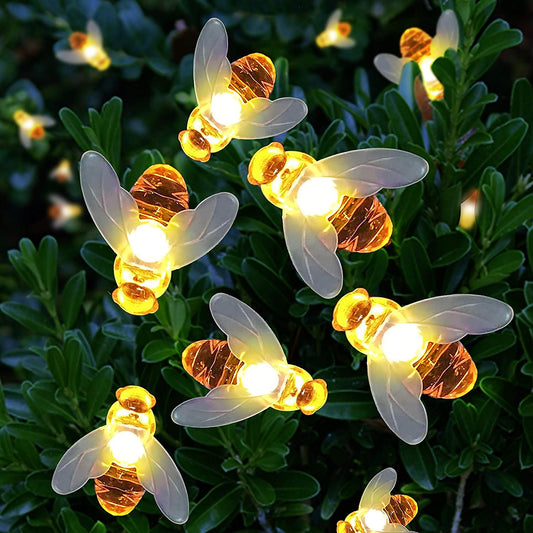 21ft 30 LED Forager Bees Fairy String Lights Warm White