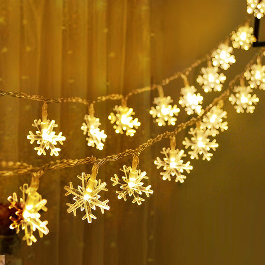 16ft 40 LED Snowflake Fairy Lights, Warm White