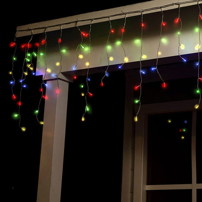 224 LED Christmas Icicle Lights Color Changing