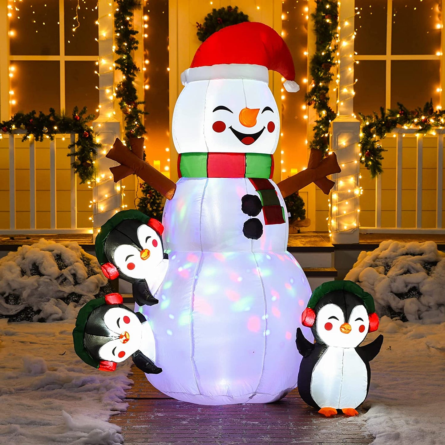6ft Shinny Snowman Christmas Inflatable