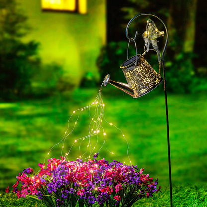 Solar Watering Can Figurine Lights