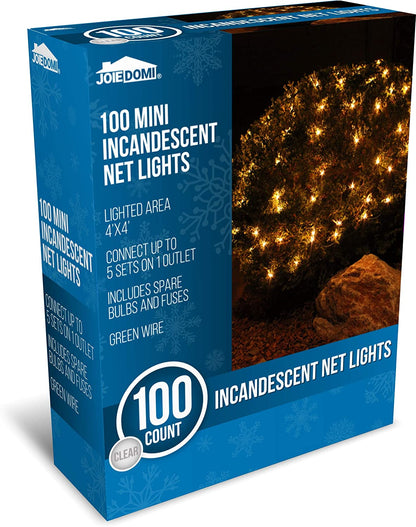 100 Incandescent Christmas Net Lights, Warm White