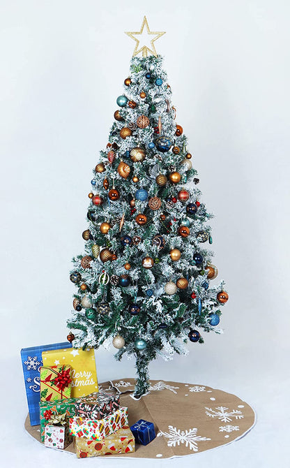 Christmas Ornaments Assorted Design (Blue&Gold), 30 Pcs