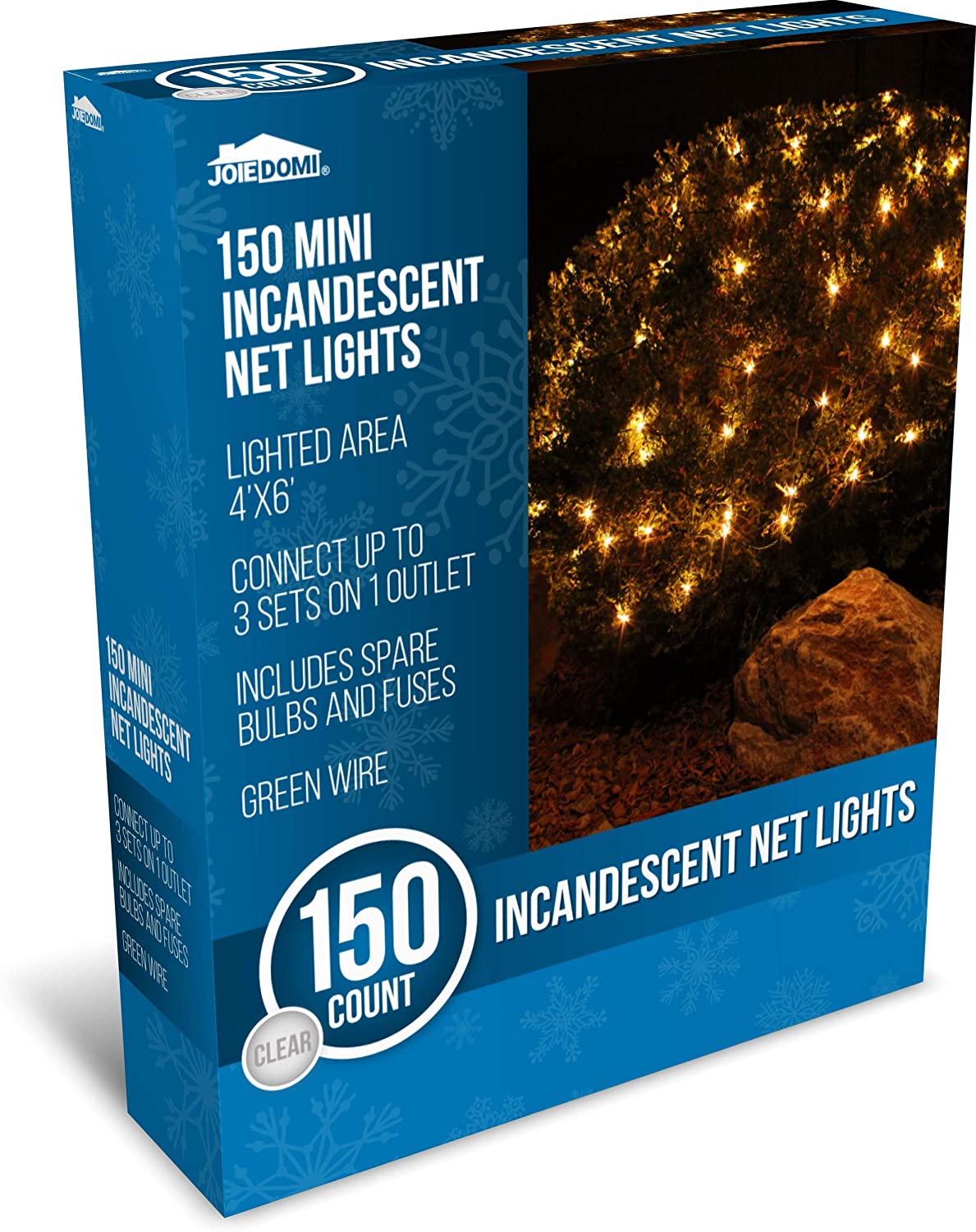 150 Incandescent Christmas Lights Net Lights, Warm White