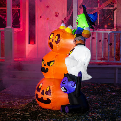 6ft Halloween Inflatable Stacked Characters