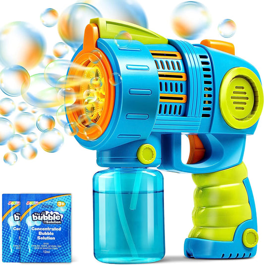 Bubble Gun Machine with Bubble Refill Solution