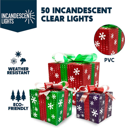 Christmas Light Boxes Decor (Snowflakes)